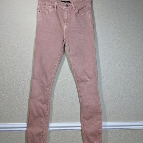 Lucky Brand Ava Mid Rise Skinny w Raw Hem in Step Fray Pinwheels NWOT - Picture 2 of 8